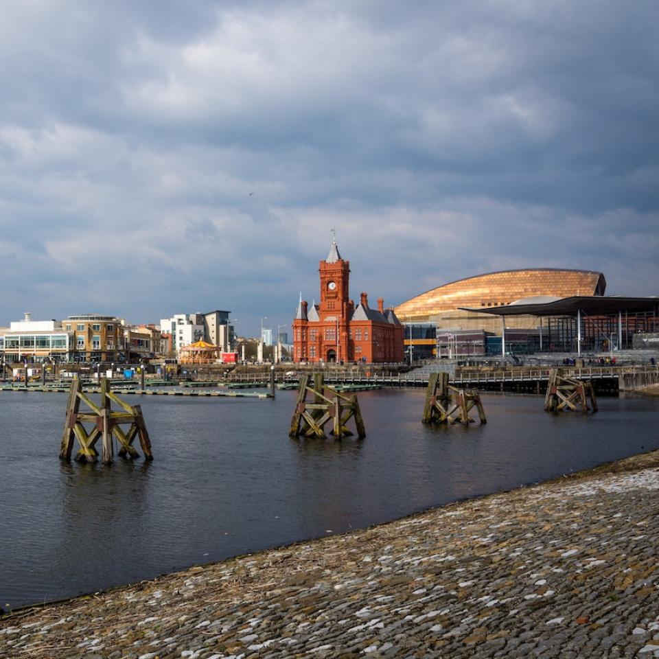 Cardiff Bay, including Pierhead Building and Senedd