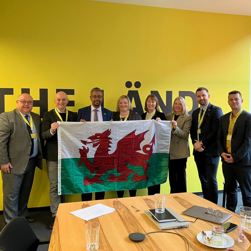 Global Wales delegation to Stuttgart meeting with Vaughan Gething MS