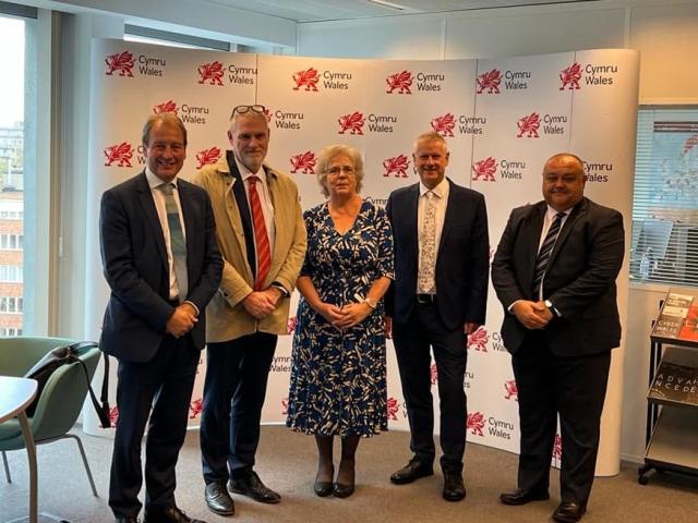 Universities Wales vice-chancellors and Dr Andrew Cornish of ColegauCymru