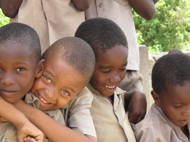 A group of small boys in Jamaica